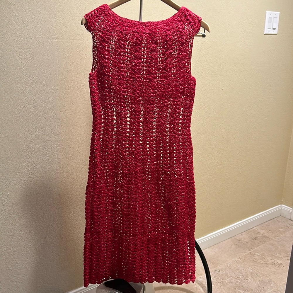 Vintage Knitted Red Dress